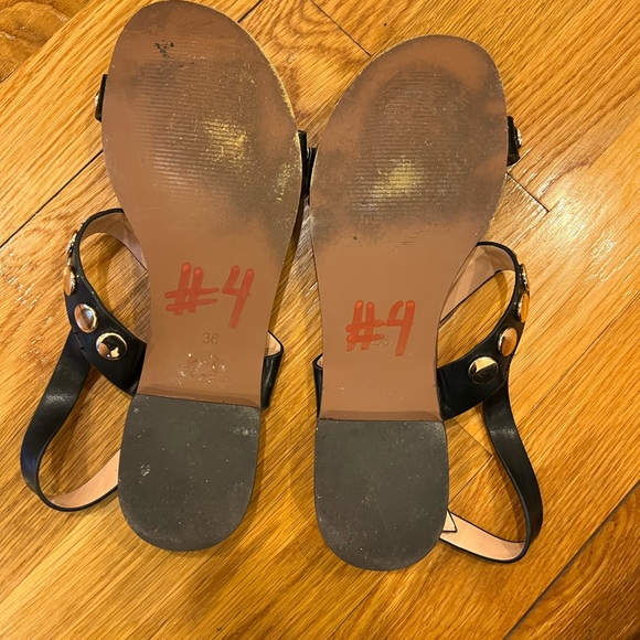 Women’s Black Gold Greek Gladiator Studded Sandals!! Size 36/US 6 - Picture 3 of 9